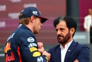 Max Verstappen with Mohammed Ben Sulayem at the F1 British Grand Prix - Source: Getty